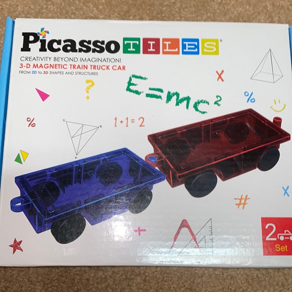 Picasso tiles train truck car